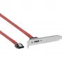 InLine 27902 eSATA Slot Bracket, eSATA sievišķais uz iekšējo SATA, 0.5 m