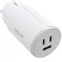 InLine USB PD lādētājs, GaN lādētājs, 3 porti, Dual USB-C + USB-A, 65W, balts