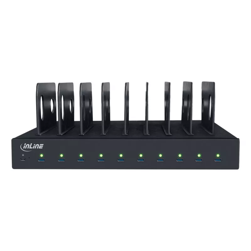 InLine 31516B 10 portu USB-C lādētājs 1000 W melns