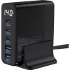 InLine USB PD barošanas bloks, GaN lādētājs, 5-portu, USB-C + USB-A, 140W, ar displeju