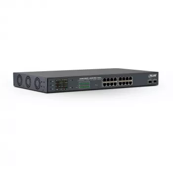 InLine PoE+ Gigabit Tīkla Slēdzis 24 porti, 1 Gb/s, 2xSFP, 19 collu 1U (ar kronšteiniem)
