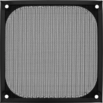 InLine alumīnija ventilācijas režģa filtrs, melns, 120x120 mm