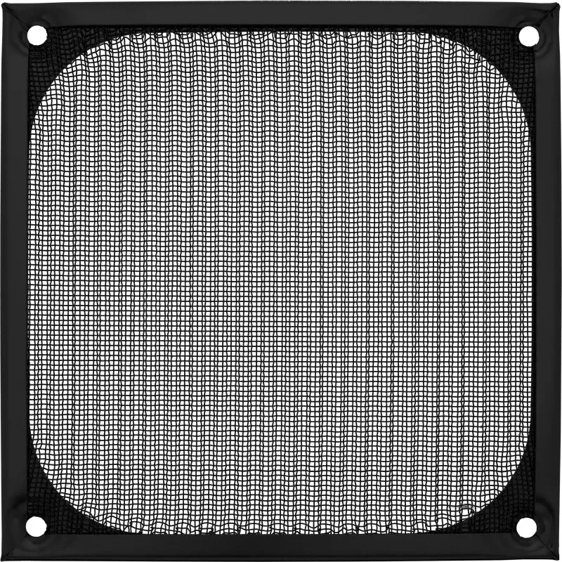 InLine alumīnija ventilācijas režģa filtrs, melns, 120x120 mm