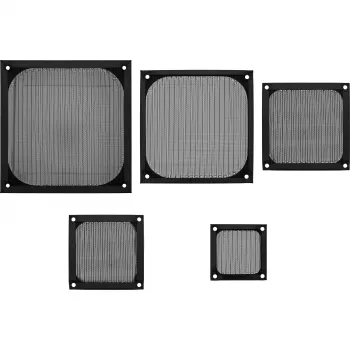 InLine Ventilatora režģis ar alumīnija filtru, melns, 80x80mm