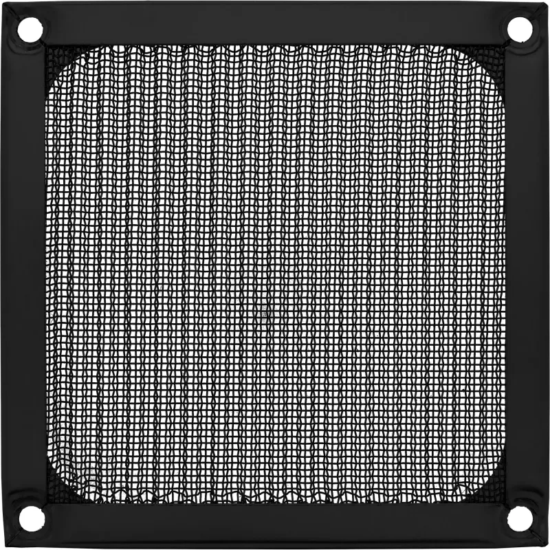 InLine alumīnija režģa filtrs ventilatoram, melns, 92x92 mm