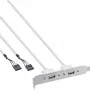 InLine Slot Bracket 2x USB 2.0 Type A sievišķais uz 2x 5 kontaktu iekšējo header 0.3m