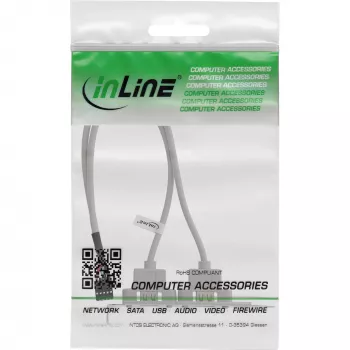 InLine USB 2.0 Slot Bracket 2x USB Type A sievišķais uz 1x 10Pin savienotāju 0.35m