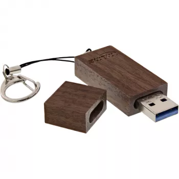 InLine USB 3.0 zibatmiņa, valriekstu koks, ar atslēgu piekariņu, 128GB