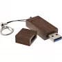 InLine USB 3.0 zibatmiņa, valriekstu koks, ar atslēgu piekariņu, 128GB