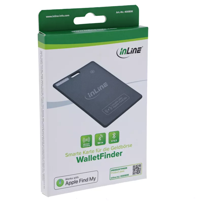 InLine 40080K GPS izsekotājs/karte Universal Finder Smart Card Melns