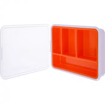 InLine Mazo detaļu kaste, 4 nodalījumi, 180x140x40mm, oranža