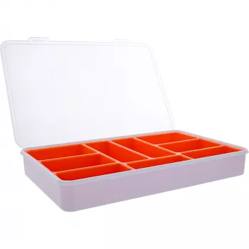 InLine Mazo detaļu kārba, 9 nodalījumi, 290x185x45mm, oranža