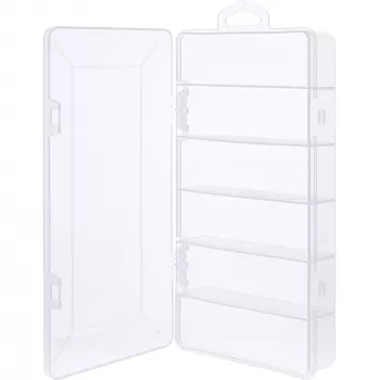 InLine mazu detaļu kastīte, 6 nodalījumi, 206x107x33mm, caurspīdīga