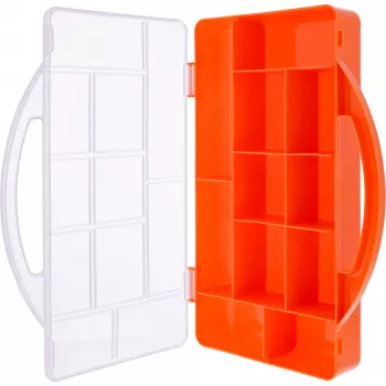 InLine Mazo detaļu kārba, 11 nodalījumi, 271x186x40mm, oranža
