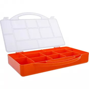 InLine Mazo detaļu kārba, 11 nodalījumi, 271x186x40mm, oranža