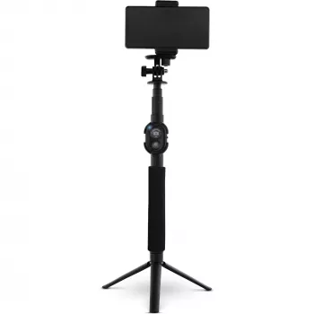 InLine Selfie Stick 4 kājas ar Mini Statīvu alumīnija melns max. 0.75m