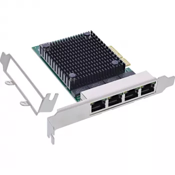 InLine Quad Gigabit tīkla karte, 4x RJ45 2.5Gb/s, PCIe x4, ar LP kronšteinu