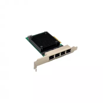 InLine Quad Gigabit tīkla karte, 4x RJ45 2.5Gb/s, PCIe x4, ar LP kronšteinu