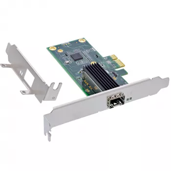 InLine Gigabit tīkla karte, 1x SFP, PCIe x1, ar zema profila slotu kronšteinu