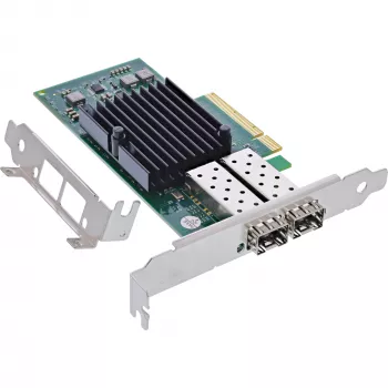 InLine Dual 10 Gigabit tīkla karte, 2x SFP+, PCIe x8, ar zema profila kronšteinu