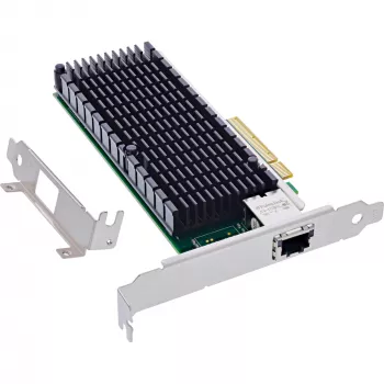 InLine 10 Gigabitu tīkla karte, 1x RJ45 10Gb/s, PCIe x8, iesk. zemprofilu kronšteins