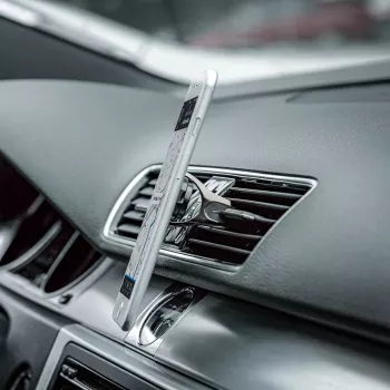 InLine 3-in-1 automobiļa turētājs, statīvs un pirksta turētājs viedtālrunim, rozā zelts