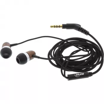 InLine woodin-ear Intraaustālās austiņas ar mikrofonu