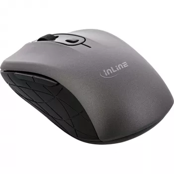InLine 3-in-1 pele, Bluetooth + 2x 2.4 GHz, 5 pogas, optiskā, pelēka/melna
