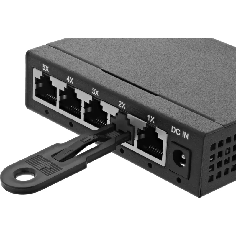 InLine RJ45 porta bloķētāju komplekts, 10 gab. ar atslēgu, melns