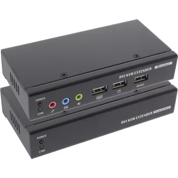 InLine DVI USB KVM pagarinātājs DX050 pa TP kabeli ar audio līdz 50 m