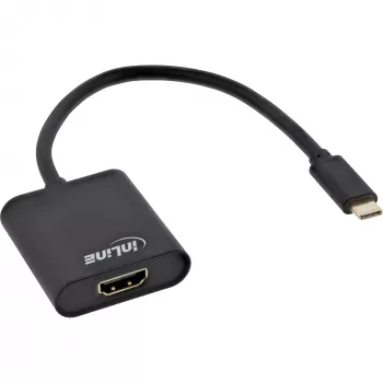 InLine USB-C uz HDMI pārveidotājs, USB-C vīrišķais uz HDMI sievišķo (DP Alt Mode), 4K/60Hz