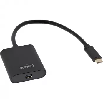 InLine USB displeja pārveidotājs, USB-C vīriešu uz Mini DisplayPort 4K/60Hz melns