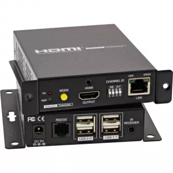 KVM pagarinātājs InLine 64601 4K HDMI USB over IP līdz 100m