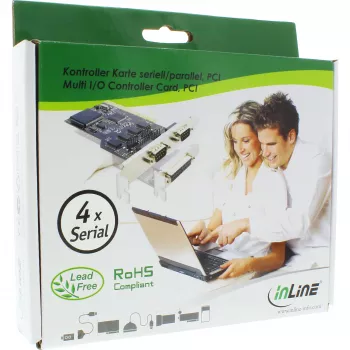 InLine PCI Multi I/O Kontroliera Karte 4 DB9 Seriālie Porti