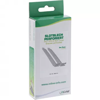 InLine PCI / PCI-E Slot Cover Bracket perforēts 2gab. komplekts