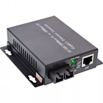 InLine tīkla mediju pārveidotājs 10/100/1000 Mb/s TP uz FO (SC Duplex), MM, 550 m
