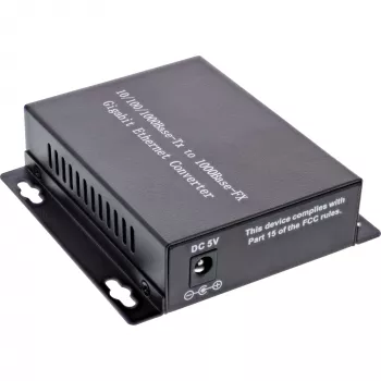 InLine tīkla mediju pārveidotājs 10/100/1000 Mb/s TP uz FO (SC Duplex), MM, 550 m