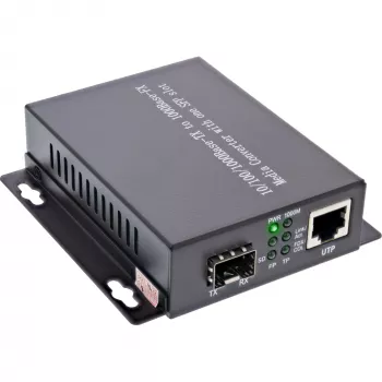 InLine Tīkla mediju pārveidotājs 10/100/1000 Mb/s TP uz SFP FO, MM, 550 m