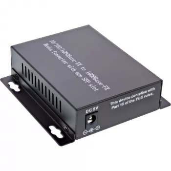 InLine tīkla mediju pārveidotājs 10/100/1000Mb/s TP uz SFP FO, SM, 20km