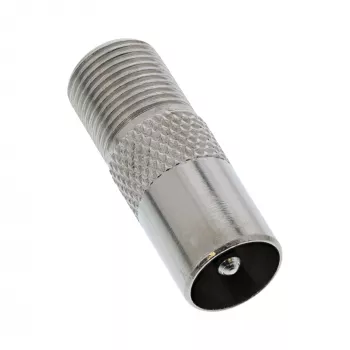 Koaksiālais adapteris IEC vīriešu antena uz F-spraudni sievišķo InLine 69915D