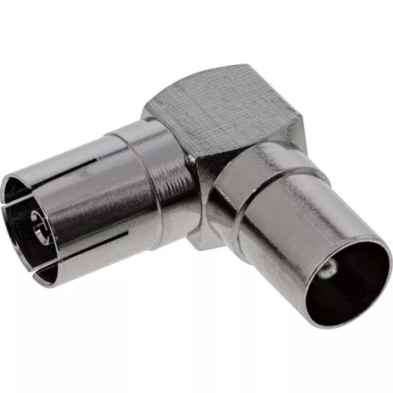 InLine Antenas koaksiālais savienotājs IEC tēviņš-mātīte leņķa metāla 69915M