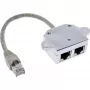 InLine Cat.5e ISDN T-Adapter RJ45 vīrietis uz 2x RJ45 sieviete 15cm