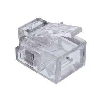 InLine Modular Plug 6P4C RJ11 krimpējamais savienotājs apaļajam kabelim, 10 gab.