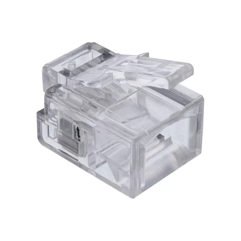 InLine Modular Plug 6P4C RJ11 krimpējamais savienotājs apaļajam kabelim, 10 gab.