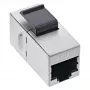 InLine RJ45 modulis sievišķais-sievišķais SNAP-In Cat.6 STP, melns/sudrabs