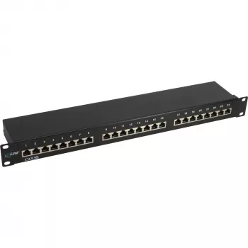 InLine Patch Panel 19 collu Cat.5e 24 Porti 1U melns RAL9005