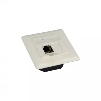 InLine Cat.6 Savienojuma Kārba 2x RJ45 sievišķā RAL9010 balta horizontāla