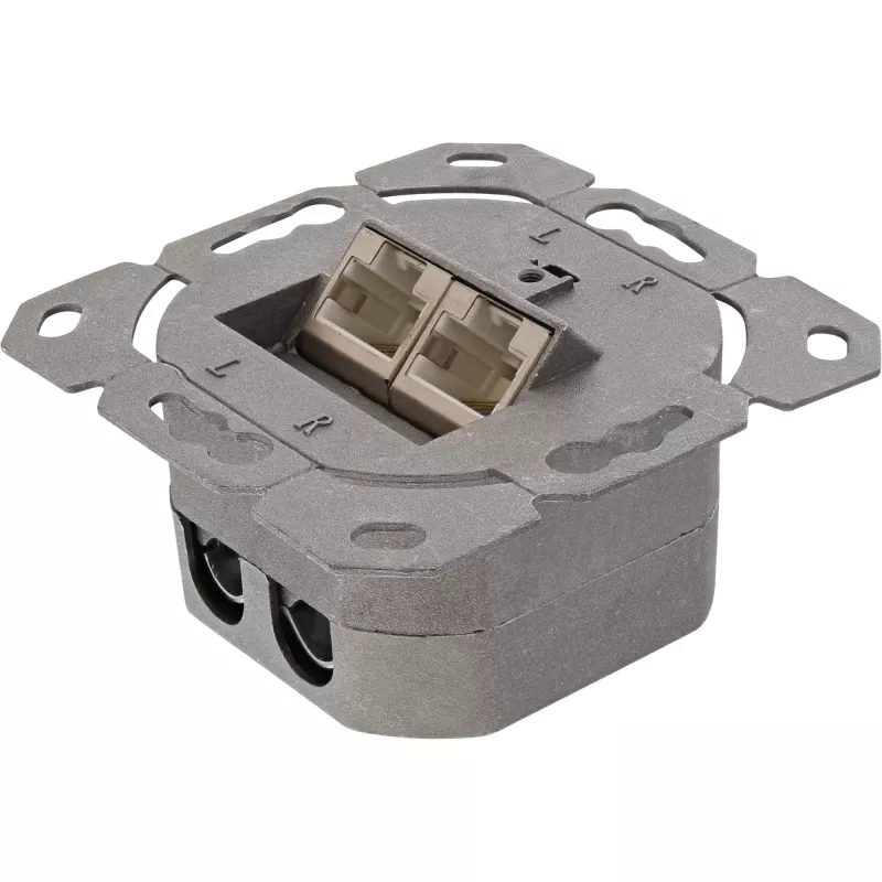 InLine sienas kontaktligzda 2x RJ45 vertikāla 75602K