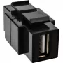 InLine USB 2.0 Snap-In modulis, USB 2.0 A sieviešu/sieviešu, balts korpuss