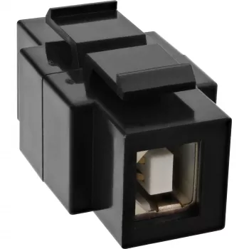 InLine USB 2.0 Snap-In modulis, USB 2.0 A sieviešu/sieviešu, balts korpuss